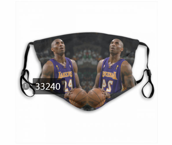 2021 NBA Los Angeles Lakers #24 kobe bryant 33240 Dust mask with filter->nba dust mask->Sports Accessory